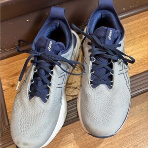 Asics Men's Blue and Gray Athletic Shoes